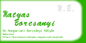 matyas borcsanyi business card